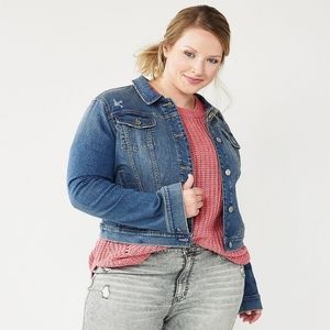 👀50% OFF👀🧥 NWT‼️ SO brand Juniors' Plus Size Jean Jacket
